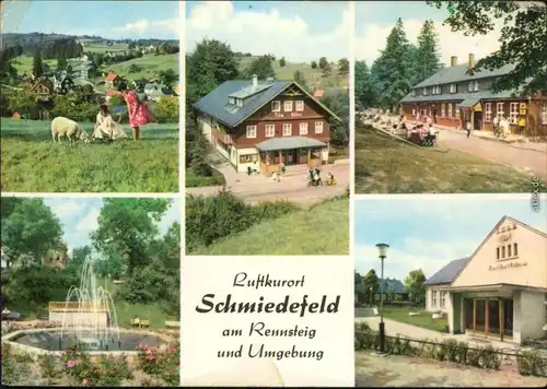 Schmiedefeld (Rennsteig) Vesser, Filmbühne, Stutenhaus, Kuranlagen 1970