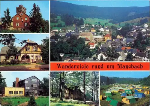 Manebach-Ilmenau Waldgaststätte, Ferienheim,   Campingplatz 1984