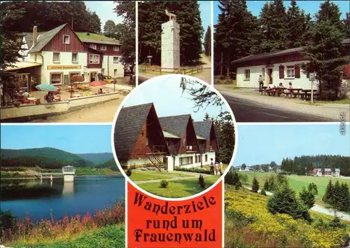 Frauenwald Gaststätte Dreiherrnstein, Talsperre Schönbrunn, Wanderhütten 1986