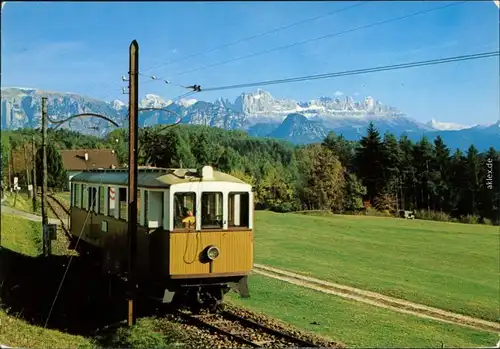 Bozen Bolzano Trenino del Renon/Rittnerbahn gegen Rosengartengruppe g1990