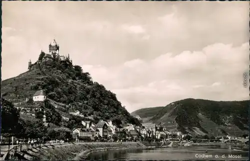 Ansichtskarte Cochem Kochem Stadtblick mit Reichsburg Cochem 1960