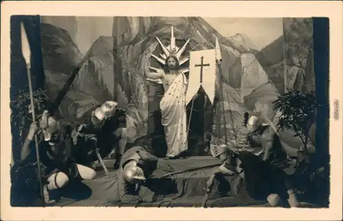 Oberammergau Passionsspiele: Jesus auferstanden Soldaten werden 1930 Privatfoto
