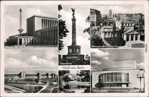 Berlin Siegessäule, Schillertheater,  Flughafen, Funkturm, Messehallen 1957