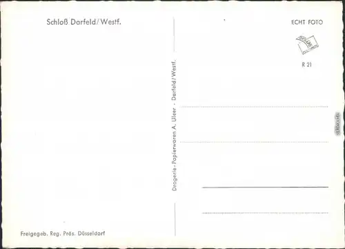 Ansichtskarte Darfeld-Rosendahl Schloss 1960
