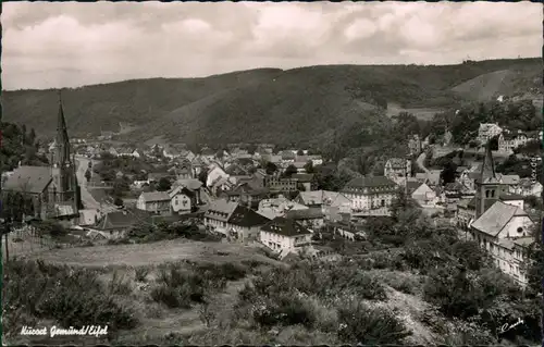 Ansichtskarte Gemünd (Our) Panorama-Ansicht 1960