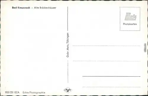 Ansichtskarte Bad Kreuznach Alte Brückenhäuser 1960