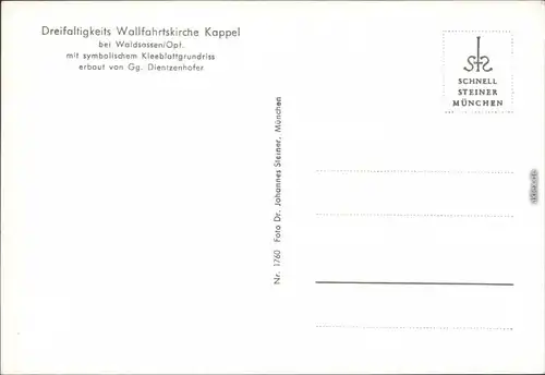 Münchenreuth-Waldsassen Dreifaltigkeit Wallfahrtskirche Kleeblattgrundriss 1970