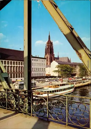 Ansichtskarte Sachsenhausen-Frankfurt am Main Blick vom Eisernen Steg 1971