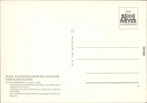 Wien Kunsthistorisches Museum: Gemälde v. D. Terniers d. J. "Erzherzog L.  1993