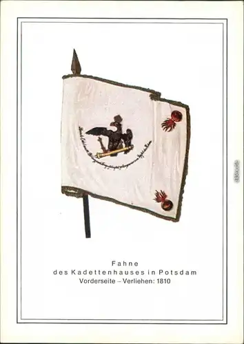  Fahne des Kadettenhauses in Potsdam - Vorderseite - Verliehen 1810 1980