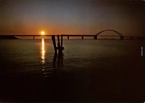 Ansichtskarte Fehmarn (Insel) Abendstimmung an der Fehmarnsund-Brücke 1985