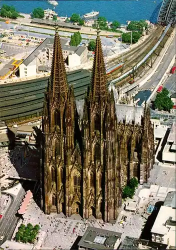 Ansichtskarte Köln Coellen | Cöln Kölner Dom mit Blick zum Rheinufer 1985