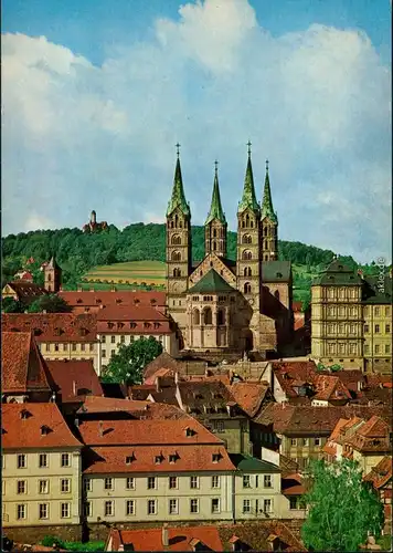 Ansichtskarte Bamberg Dom mit Altenburg 1985