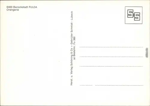 Ansichtskarte Fulda Orangerie 1985