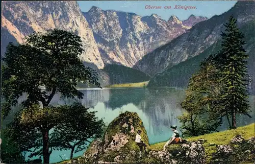 Ansichtskarte Berchtesgaden Obersee am Königsee 1918