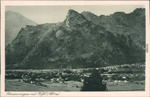 Ansichtskarte Oberammergau Panorama-Ansicht mit Kofel (1334 m) 1931