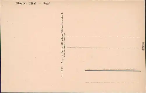 Ansichtskarte Ettal Kloster / Benediktinerabtei - Orgel 1934