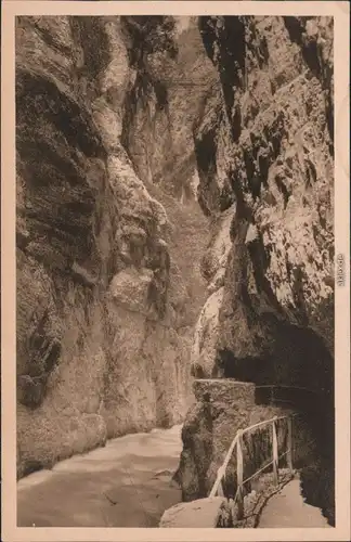 Ansichtskarte Garmisch-Partenkirchen Partnachklamm 1930