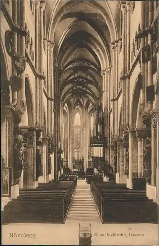 Ansichtskarte Nürnberg Sebalduskirche/St. Sebald - Inneres 1915