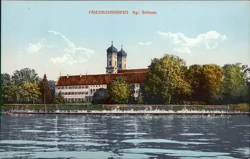 Ansichtskarte Friedrichshafen Partie am Schloß 1914 