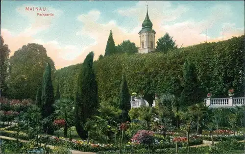 Ansichtskarte Mainau Parkpartie 1907