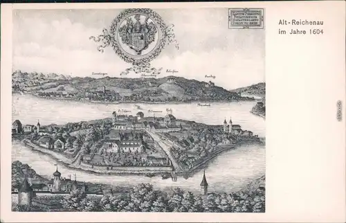 Altreichenau-Neureichenau Panorama-Ansicht der Stadt aus dem Jahre 1604 1913