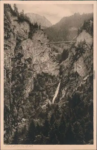 Ansichtskarte Schwangau Schloss Neuschwanstein, Pöllatschlucht 1920