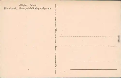 Ansichtskarte Einödsbach-Oberstdorf (Allgäu) Gaststätte Einödsbach 1932 