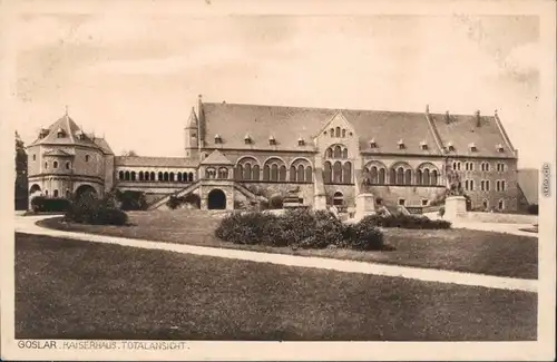 Ansichtskarte Goslar Kaiserhaus, Totalansicht 1922 