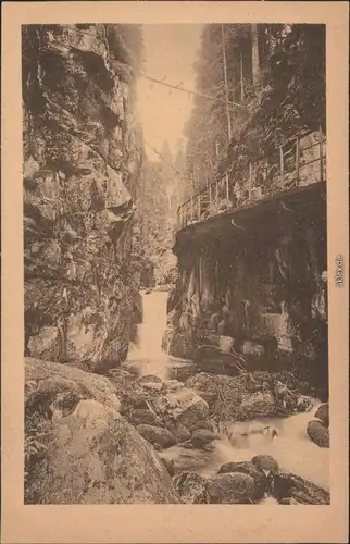 Ansichtskarte Hirschberg (Schlesien) Jelenia Góra Partie am Zackelklamm 1922 