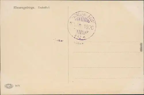 Hirschberg (Schlesien) Jelenia Góra Zackelfall/Zackelklamm - Riesengebirge 1914 