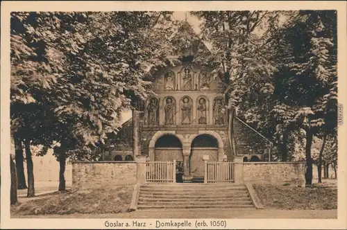 Ansichtskarte Goslar Partie an der Domkapelle 1916 