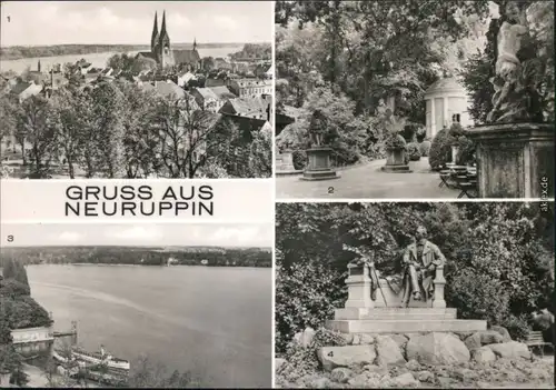 Alt Ruppin-Neuruppin Kirche, Tempelgarten, Ruppiner See, Denkmal 1973