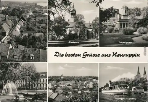 Neuruppin Kirchplatz, Tempelgarten, Karl-Marx-Platz, Dampferanlegestelle 1969 