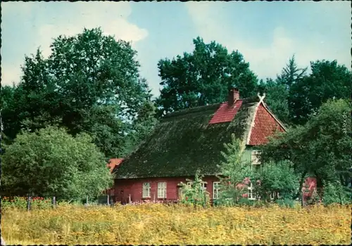 Ansichtskarte Hannover Bauernhaus mit Reetdach und Ziegel 1963