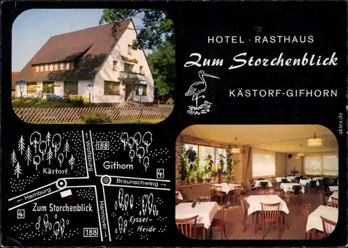 Ansichtskarte Gifhorn Hotel/Rasthaus "Zum Storchenblick" 1966