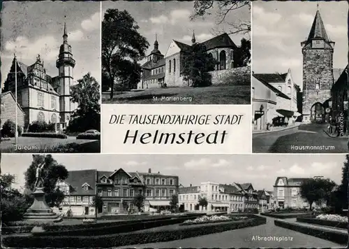 Ansichtskarte Helmstedt Albrechtplatz, Juleum, St. Marienberg 1969 