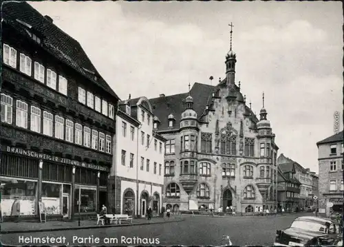 Ansichtskarte Helmstedt Partie am Rathaus 1960