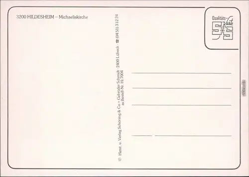 Ansichtskarte Hildesheim Michaeliskirche 1985