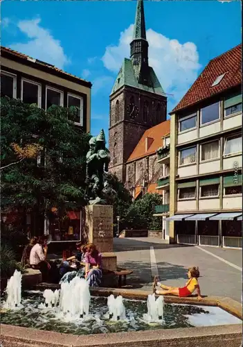 Ansichtskarte Hildesheim Huckup und Andreaskirche 1976