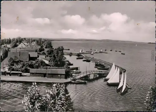 Ansichtskarte Steinhude-Wunstorf Hafen, Insel Wilhelmstein 1958