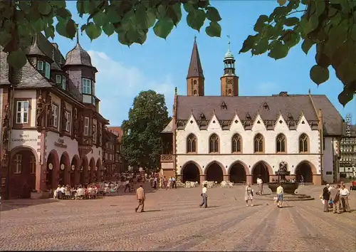 Ansichtskarte Goslar Marktplatz mit Kaiser Worth und Rathaus 1960
