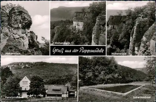 Bensen Benešov nad Ploučnicí Der Hohenstein, Pensionshaus, Schwimmbad 1960