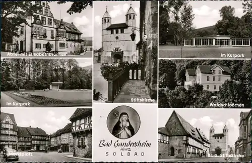 Bad Gandersheim Abtei, Brunnen  Waldschlößchen, Stiftskirche, Marktplatz 1964
