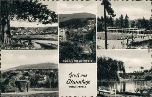 Braunlage Kurpark, Wurmberg, Wandelhalle, Gondelteich, Harzer Köte 1961