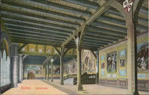 Ansichtskarte Goslar Kaiserpfalz / Kaiserhaus: Kaisersaal 1910