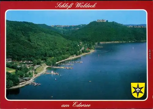 Ansichtskarte Hemfurth-Edersee-Edertal Edertalsperre, Schloss Waldeck 1970