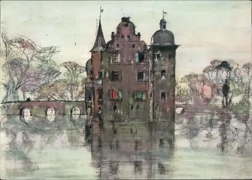 Ansichtskarte Dortmund Künstlerkarte: Schloss Bodelschwingh 1966