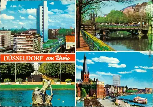 Düsseldorf Thyssen-Hochhaus, Königsallee, "Gröne Jung", Rheinufer 1968