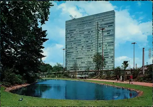 Ansichtskarte Düsseldorf Hofgarten, Hochhaus 1969